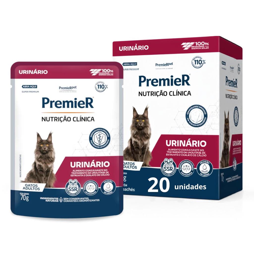 Kit 20 Sachê PremieR Nutrição Clínica Urinário Gatos - 70g