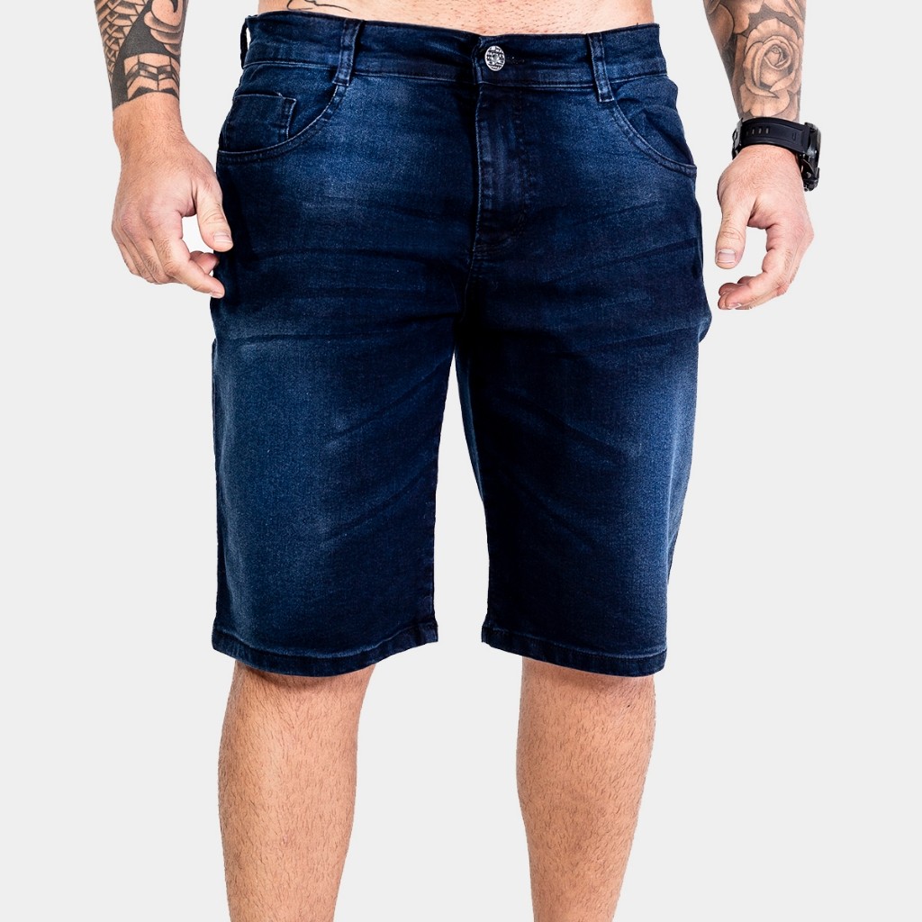 Bermuda Short Jeans Masculino Com Elastano Varias Cores Grosso Com Qualidade Envio 24 Horas