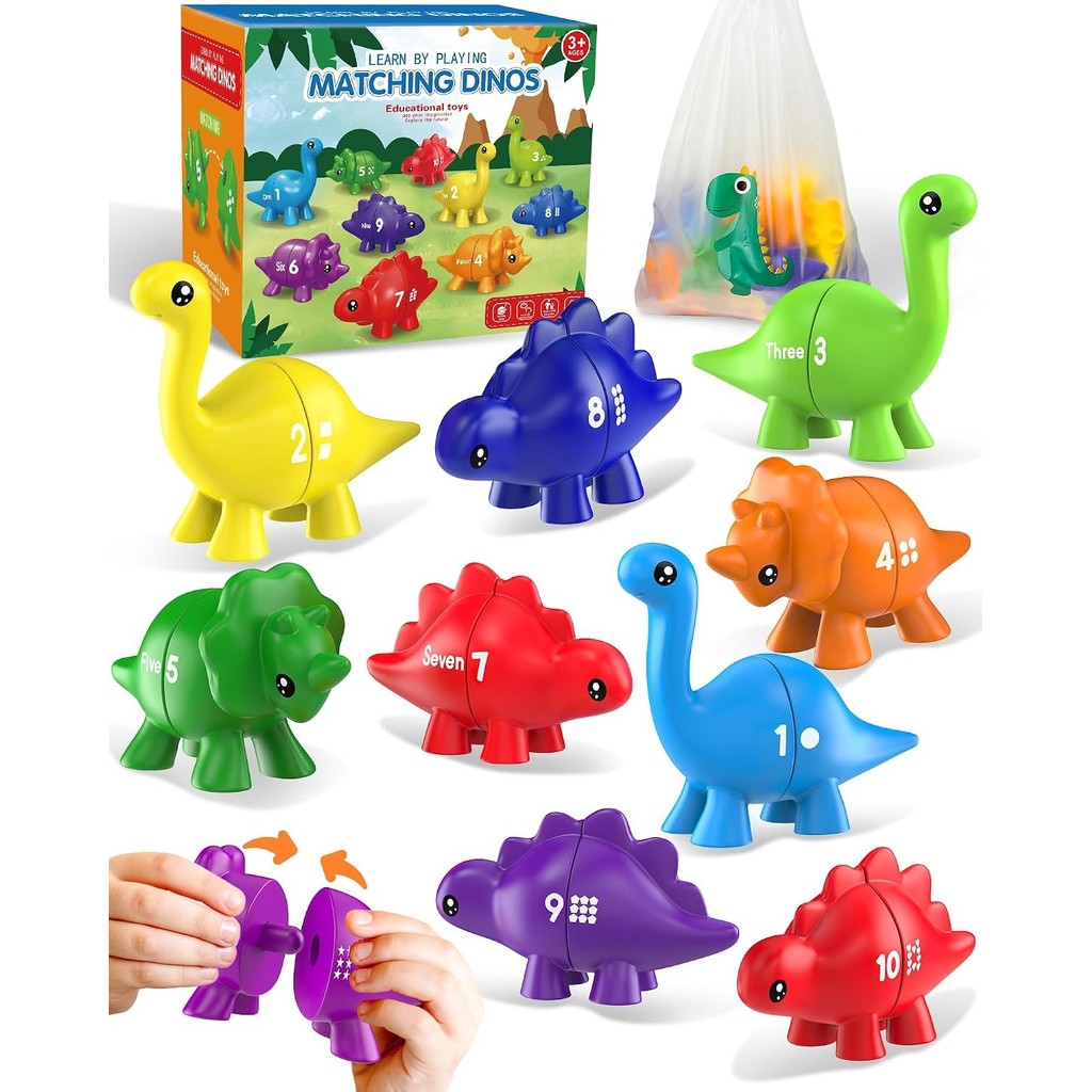 Brinquedos De Dinossauro Numéricos Para Crianças De 3 A 5 Anos , Aprendizagem Montessori 3 De Idade