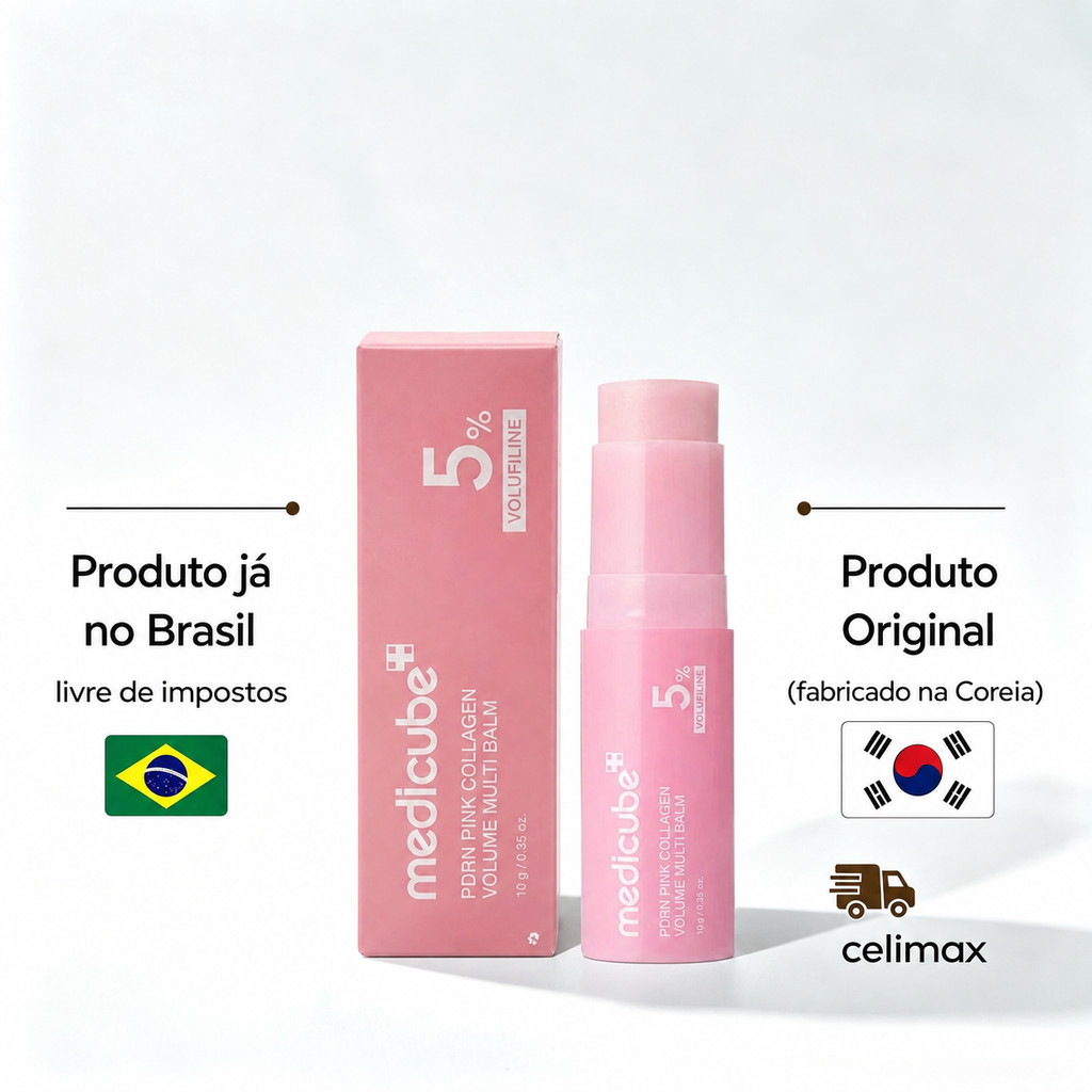 Bálsamo Stick Multifuncional Medicube PDRN Pink Collagen Volume 10g