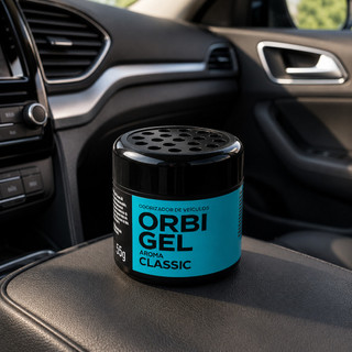 Aromatizante Automotivo Orbigel Classic em Gel 55g Odorizador para Carro Casa