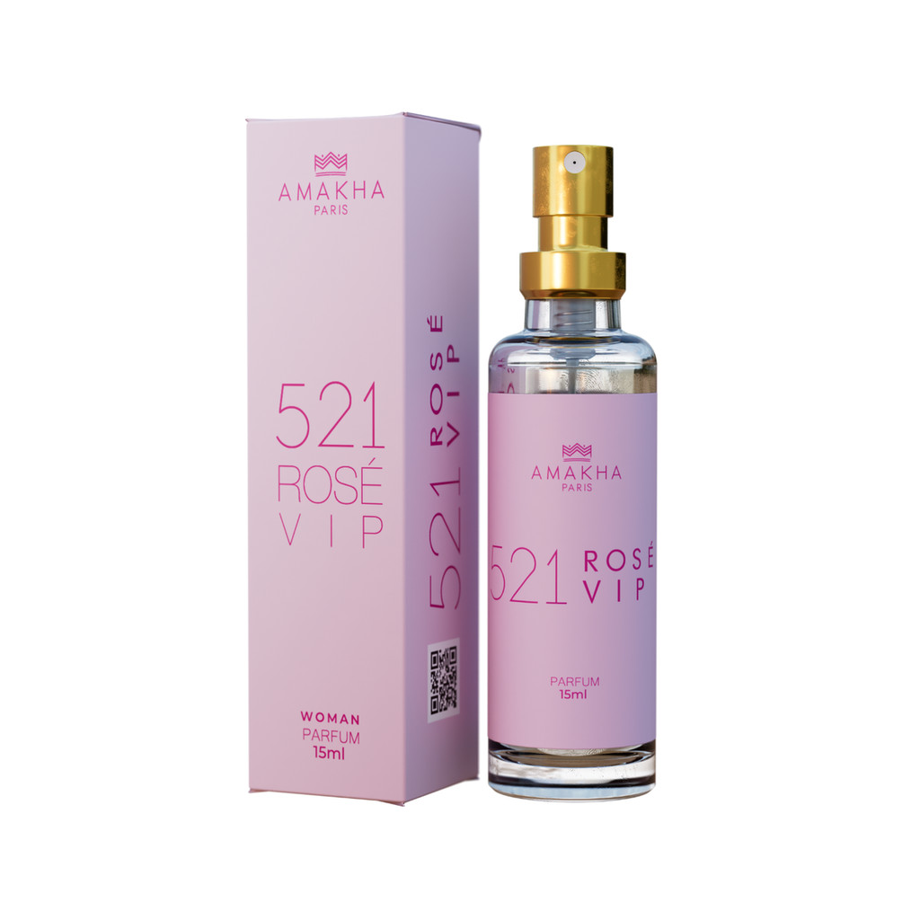 Kit 521 Vip Rose Feminino com Perfume 15ml + Body Splash + Hidratante Amakha Paris | Floral Delicado · foto 2