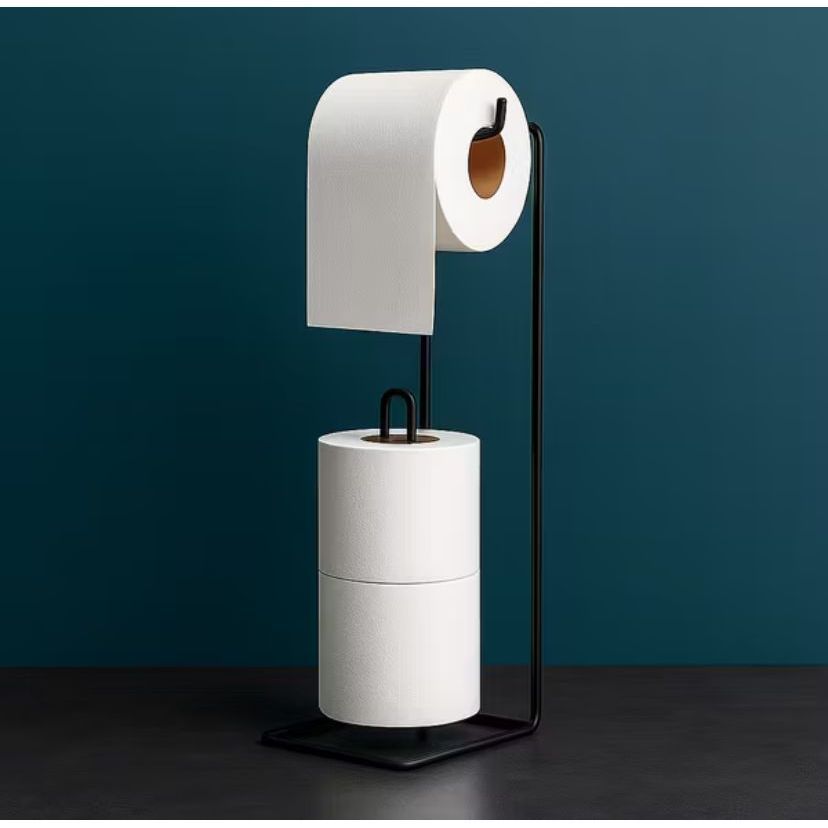 Porta Papel Higiênico Aramado de Chão | Até 3 Rolos | Design Moderno, Resistente e Funcional
