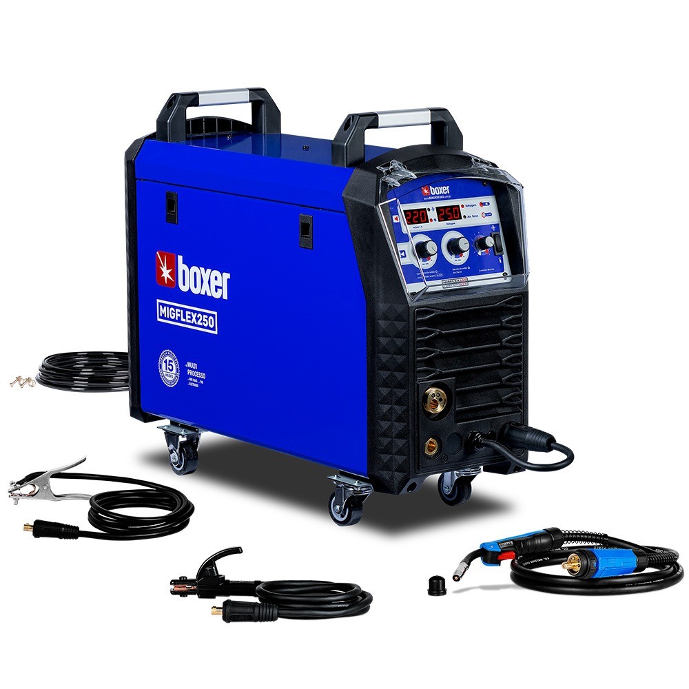 Inversora de Solda Multiprocesso 220A para Eletrodo Mig e Tig - MIGFLEX 250 Boxer