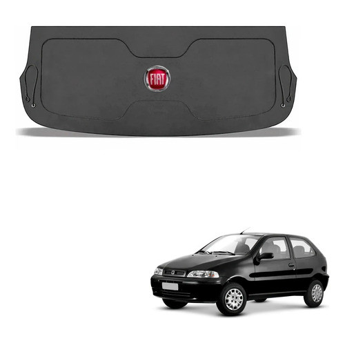 Tampão Porta Malas Bagagito Fiat Palio 1996-2003 Cinza G1 Com Cordinhas Furação Para Falante