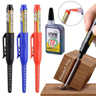 2 Canetas Marcadoras de Ponta Longa de 45mm com Tintas de 15ml, Marcador Recarregável paração