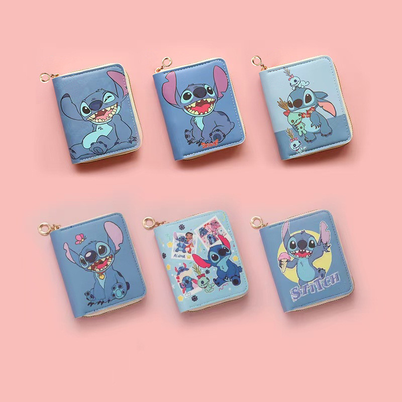 Carteira Para Meninos Estilo Curto Com Zíper Estudante Desenho Animado Mini Porta-Moedas Cartões