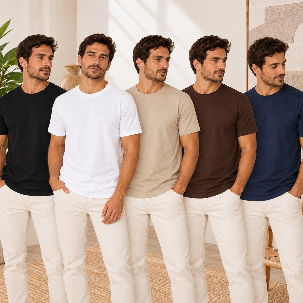 Kit 5 Camisetas Brancas 100% Poliéster 30.1 Premium Para Sublimação Silk Personalização