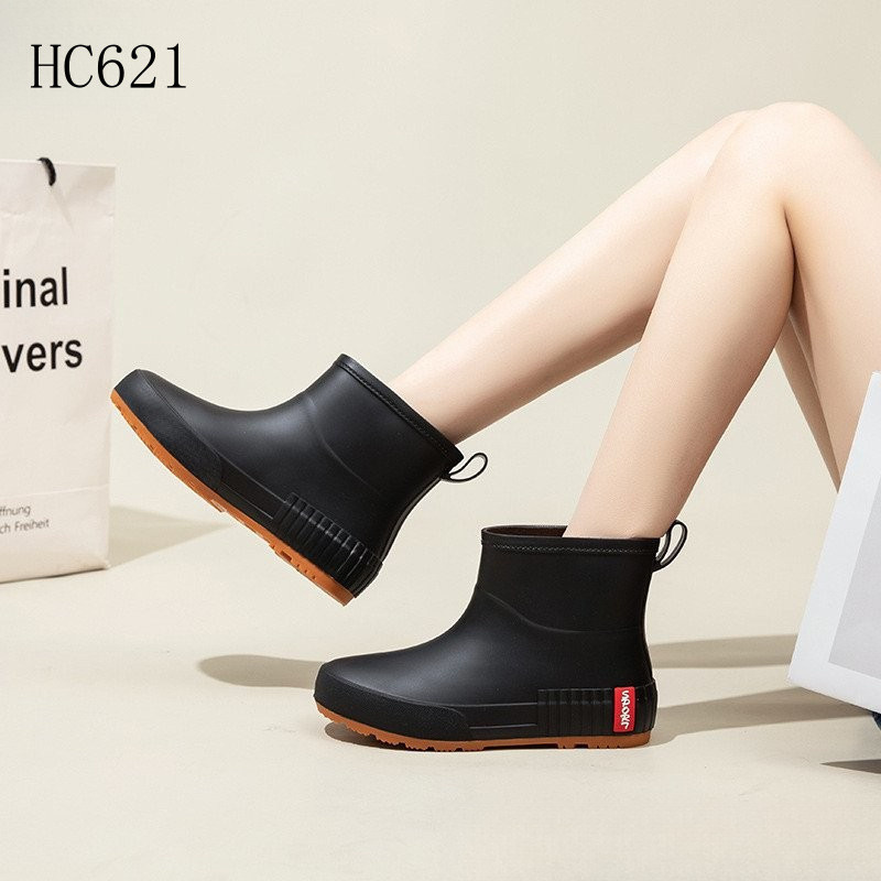 Botas de chuva femininas 2026, modelo novo e moderno, sucesso de vendas, sapatos curtos impermeáveis de peça única HL550
