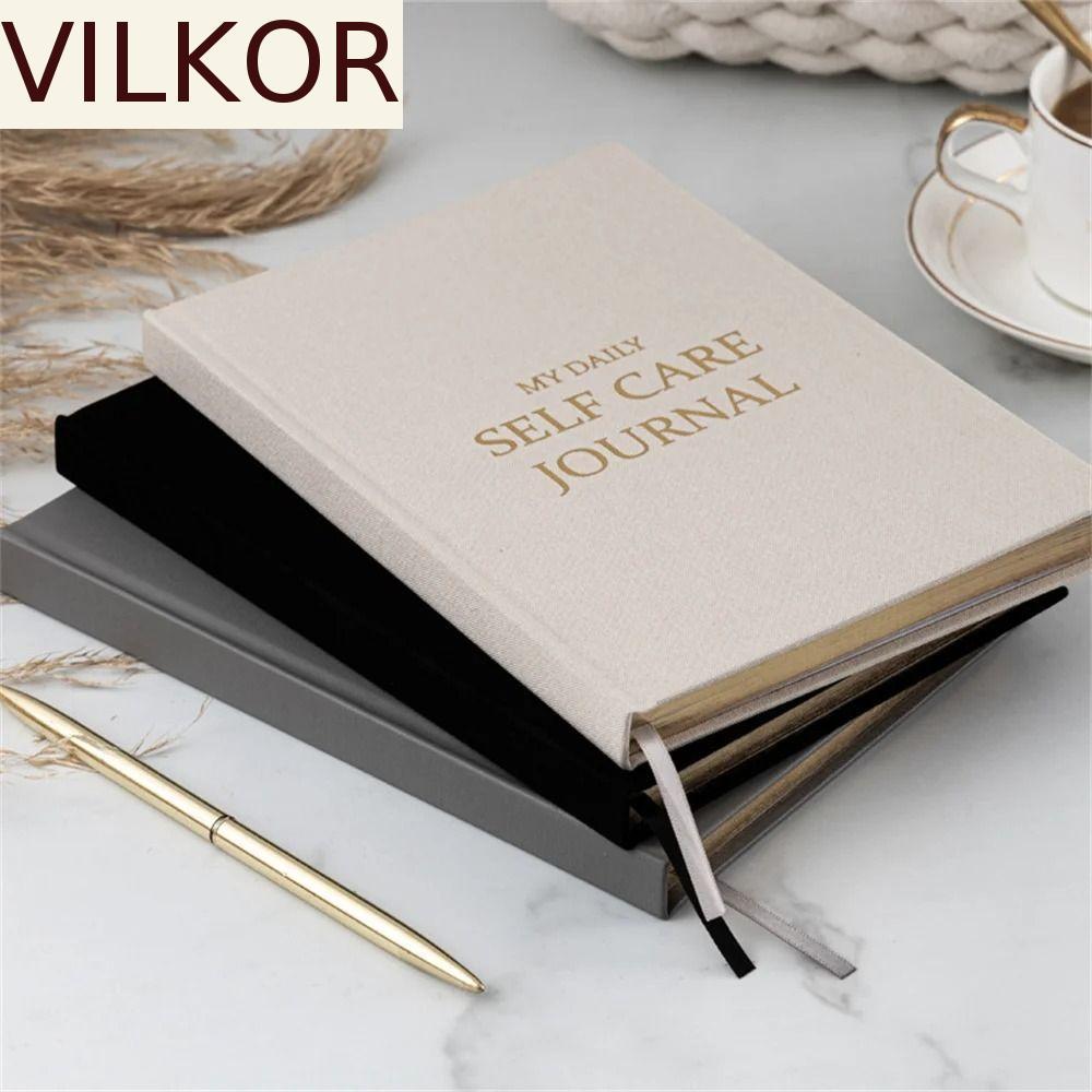 Imagem VILKOR Gratidão Journal , Capa De Tecido A5 Diário De Cinco Minutos , Caderno De Versão Em Inglês