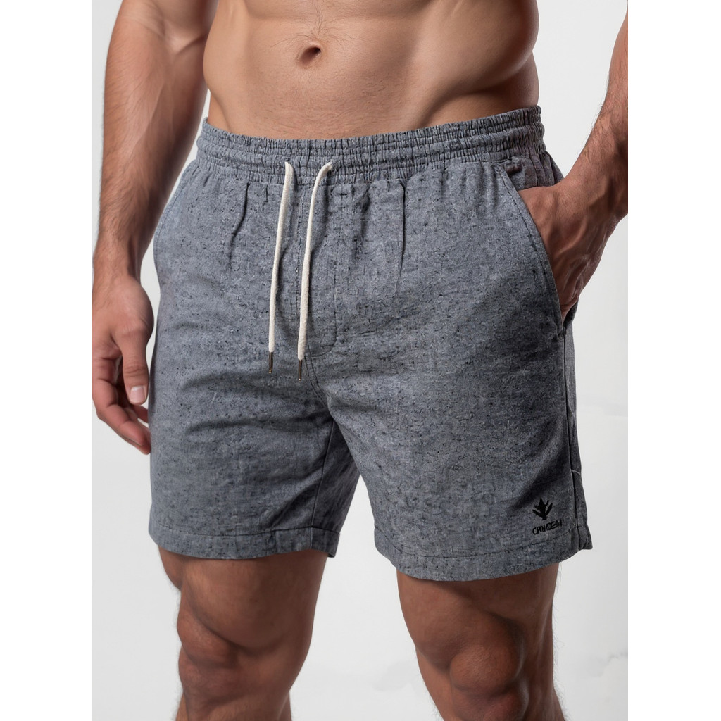 Kit 3 Bermudas Masculinas Linho Elastano Praiana Confortável Verão — bella_home_lar