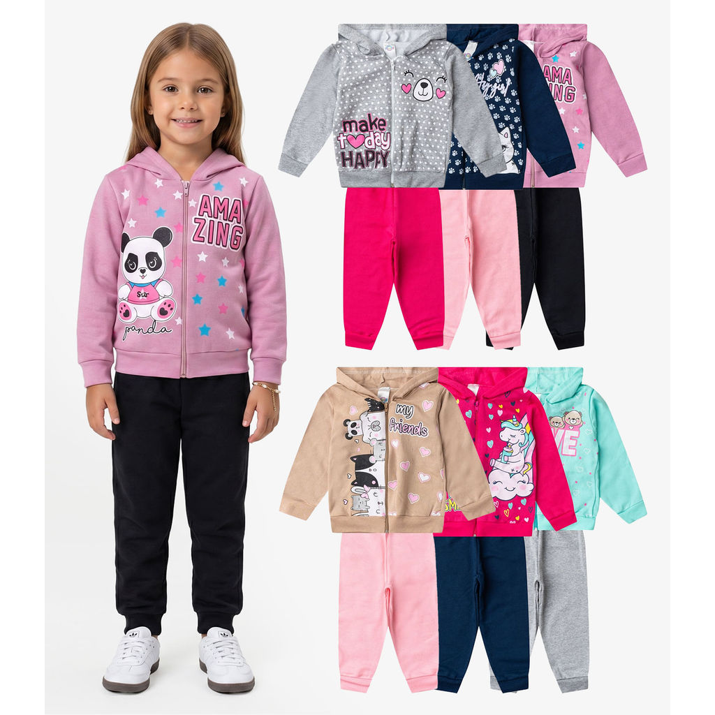 Conjunto Menina Moletom E Calça Sortido Select Sortida