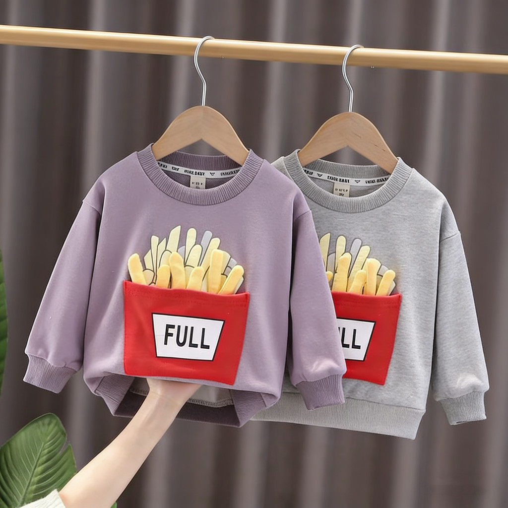 Meninos moletom primavera outono crianças versão coreana bebê moda manga comprida camiseta bebê em torno do pescoço cami