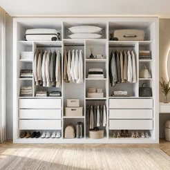 Módulo Closet Casal sem Portas 6 Gavetas Itália Yescasa Branco Branco