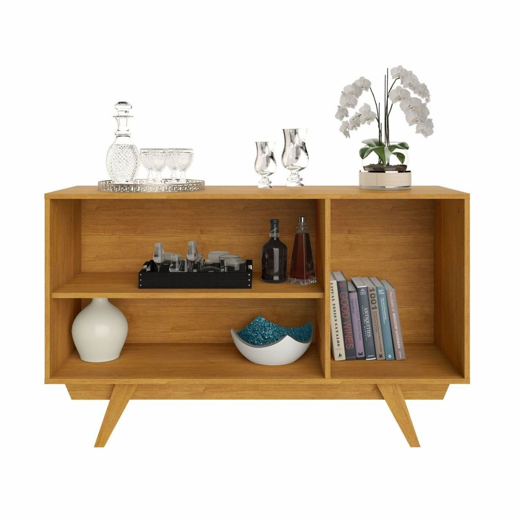 Buffet Aparador 3 Portas Harmonia Candian Amarelo/Cinamomo/Off White — imagem 2 de 2