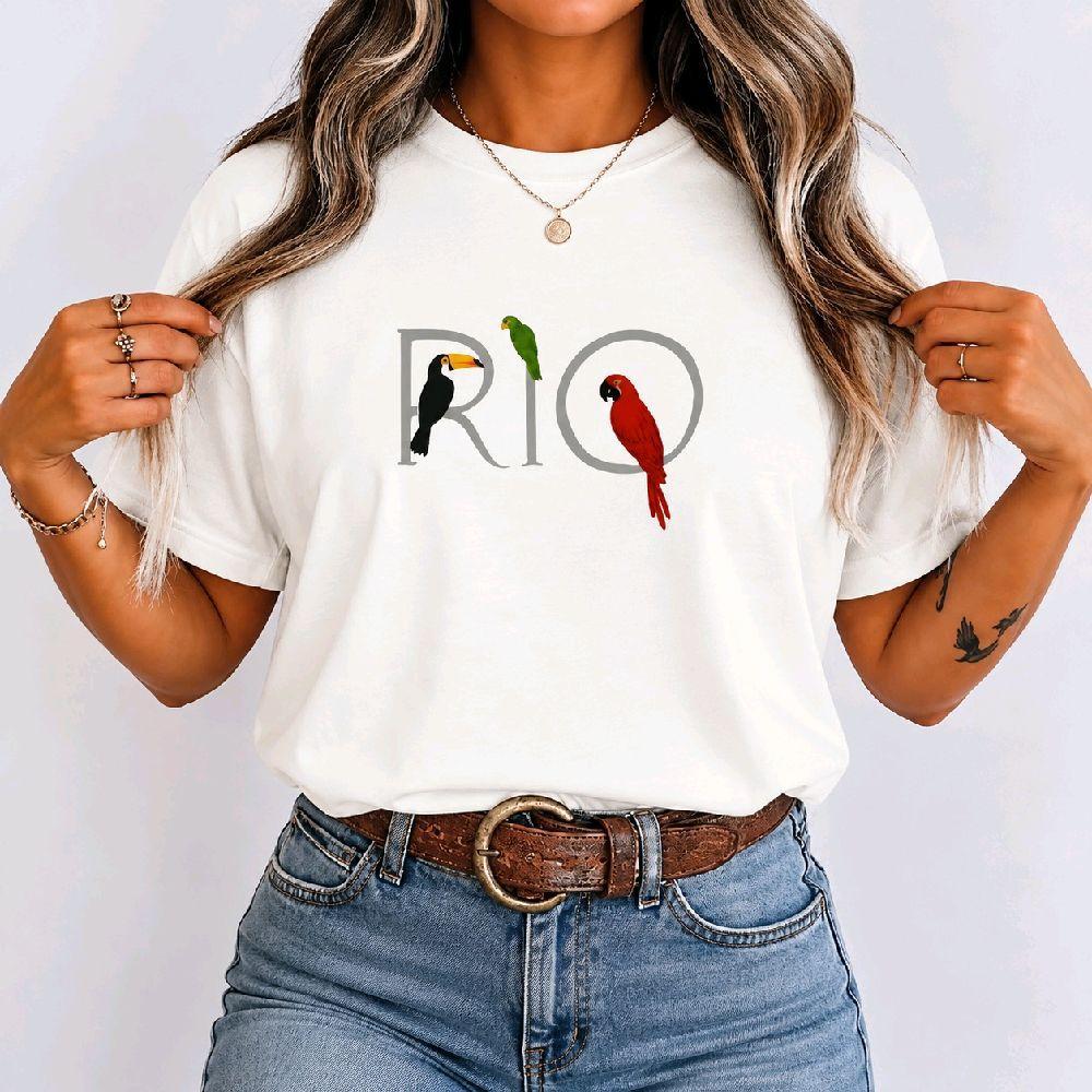 Camiseta Feminina Estampada Moda Lançamento 100% Algodão Blusa Feminina Estilo Casual Blusa Feminina Estampada