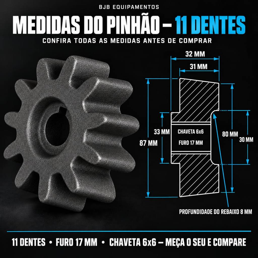Pinhão Cremalheira Betoneira P/ Menegotti 400 Litros — imagem 2 de 2