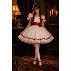 Fantasia Annabelle Adulta de Luxo de Halloween