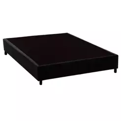 Cama Box Base Universal Casal Suede Black (138x188x20) - Costa Rica