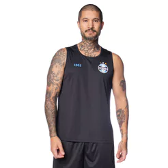 Regata Masculina Betel Grêmio Basic II Preto/Azul
