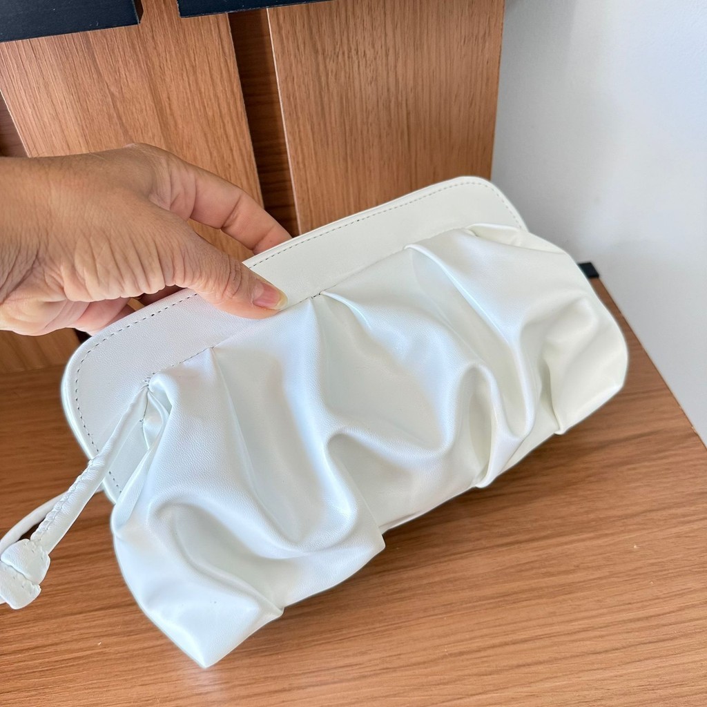 Bolsa Nuvem Feminina Pequena Transversal Ombro Couro Sintético Fashion 24cm F P Ecom