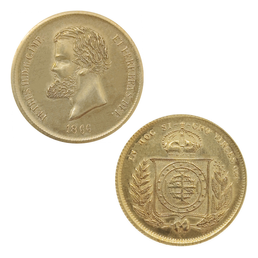 Moeda 10000 Réis 1866 - 23,0mm - NC - Cópia
