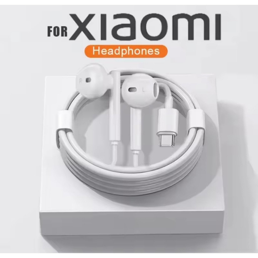 Fone de Ouvido Tipo C XIAOMI Poco X6 X7 Pro Redmi Note 12 13 13C 13 Pro 13 Pro+ 