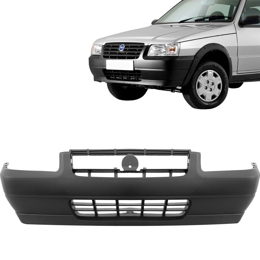 Parachoque Dianteiro Uno Fire 2004 2005 2006 2007 2008 Preto em Oferta na Shopee