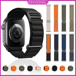 Pulseira De Nylon Alpine Loop Para IWatch Apple Watch Ultra 4 3 2 Series 12 11 10 9 8 7 4 SE 3 2 44 49 46 45 42 41 40mm