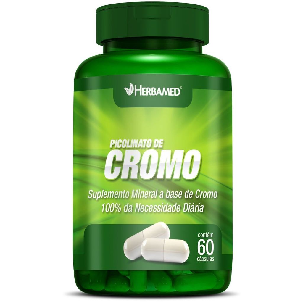Picolinato Cromo 35mcg 60 Cápsulas - Herbamed em Oferta na Shopee