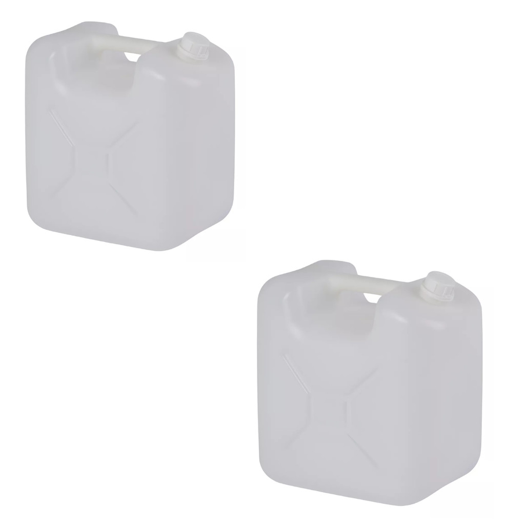 Kit 2 Galão Bombona Tanque Combustível 20 Litros Virgem Resistente Prático Água Com Tampa e Alça