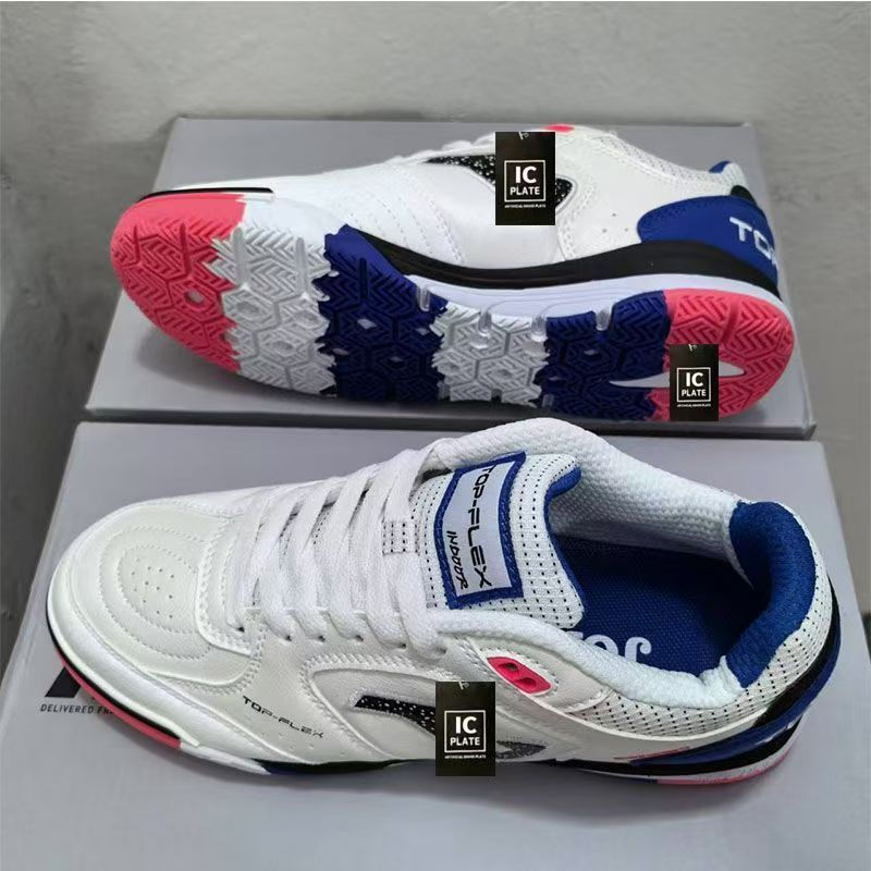 Sapatos De Futsal Masculinos Top Flex Rebound E Reativo IC Chuteiras De Futebol De Salão Branco Preto