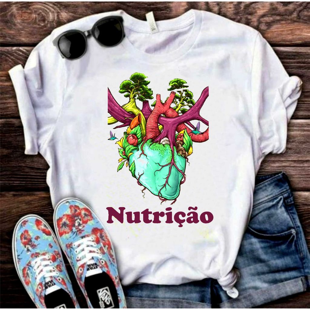 Camisa Nutrição Blusa 14T-Shirt Camiseta  Blusa Feminina ou Masculina Unissex DR