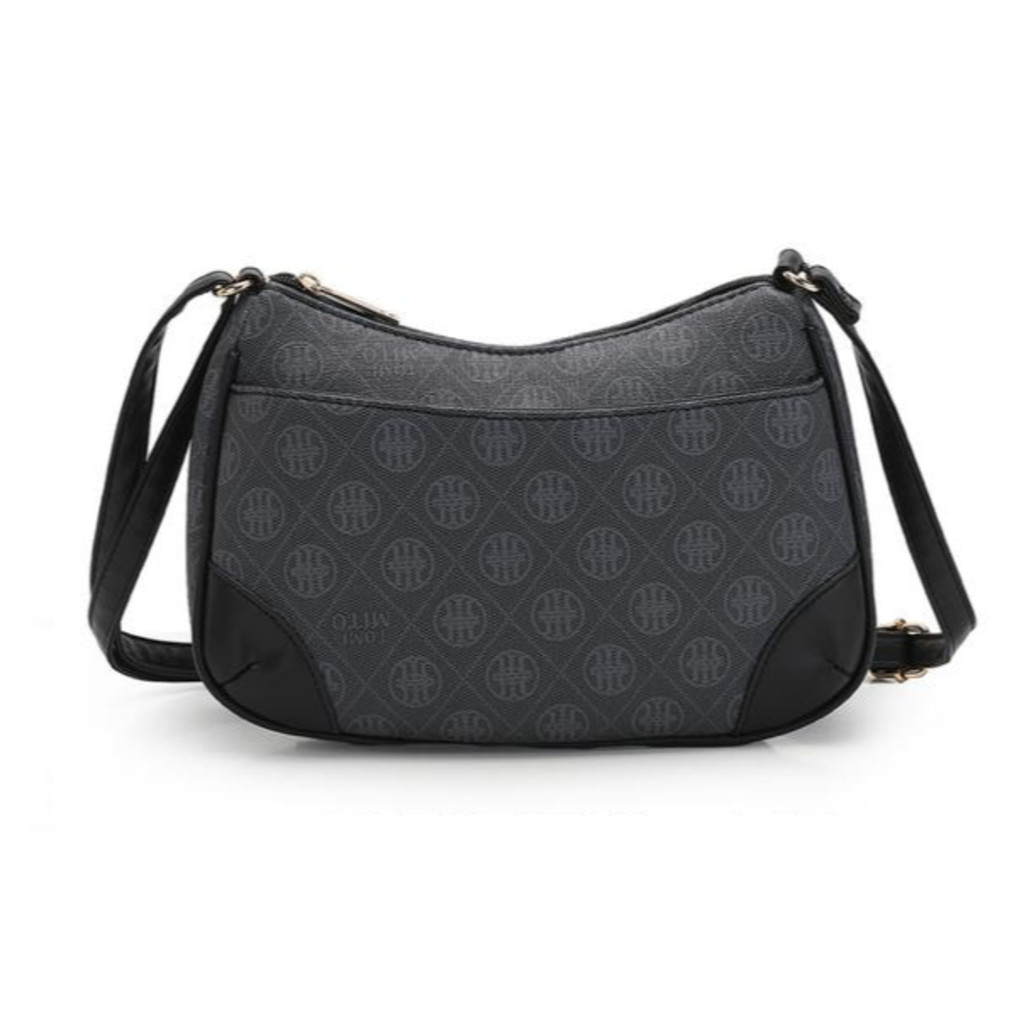 Bolsa Média Tiracolo Feminina Com Alça Lateral Transversal De Ombro De Couro PU TM9124 AMY