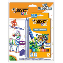 Kit escolar Kids com 16 itens Bic