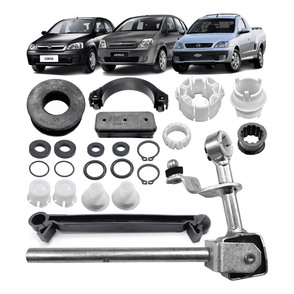 Kit Bucha Trambulador Alavanca Câmbio Corsa Joy Maxx Premium 02/12