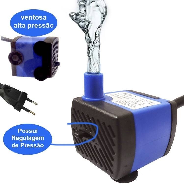 Bomba Submersa de Água para HBO 250 para Fontes, Aquário, Chafariz e Bebedouro Pet - Bivolt