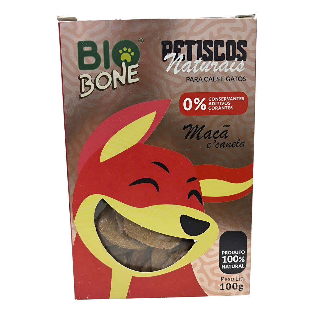 Petiscos Biosnacks Diel Maçã E Canela Câes E Gatos 100gr