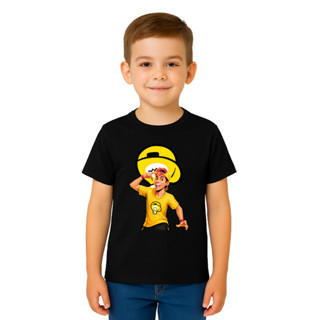 Camiseta Infantil Leozinho Nova Coleção dos Rosas Lâmpada Amarelo YouTuber em Oferta na Shopee