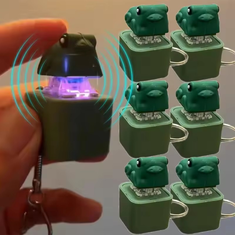 Chaveiro De Brinquedo Sapo Fofo De 1/2 Unidades-Som Choro Com Luzes | De Botão De Animal Divertido Sensorial De Ansiedad