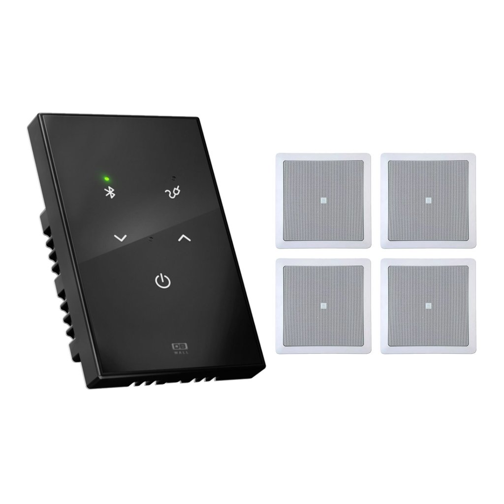 Kit Recepção - Amplificador de Parede Db Series Db Wall  + 4 Arandelas 6co1q Jbl Preto