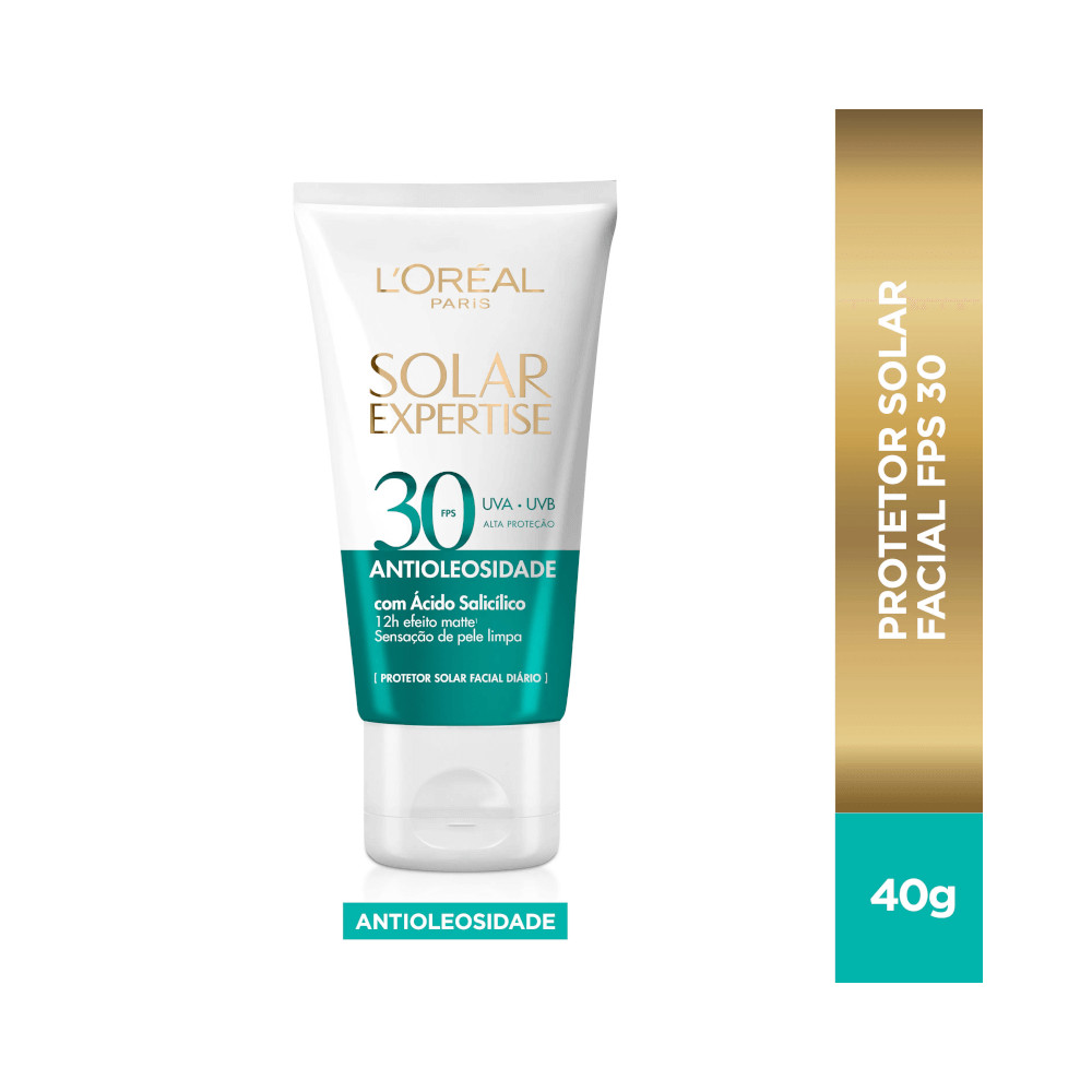 Protetor Solar Facial L'Oréal Paris Expertise Antioleosidade FPS 30 40g em Oferta na Shopee