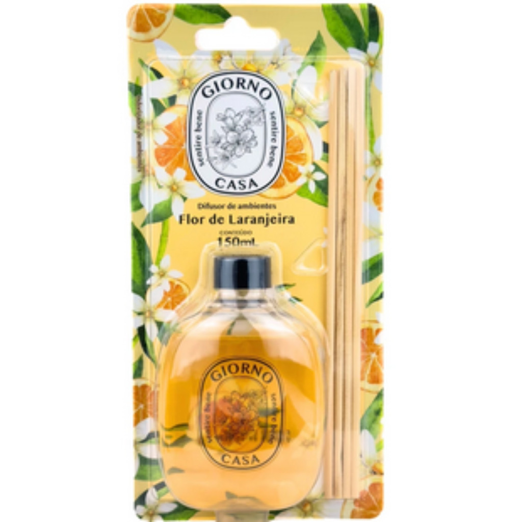 DIFUSOR DE AMBIENTES GIORNO CASA FLOR DE LARANJEIRA 150ML SANOL 10203 em Oferta na Shopee