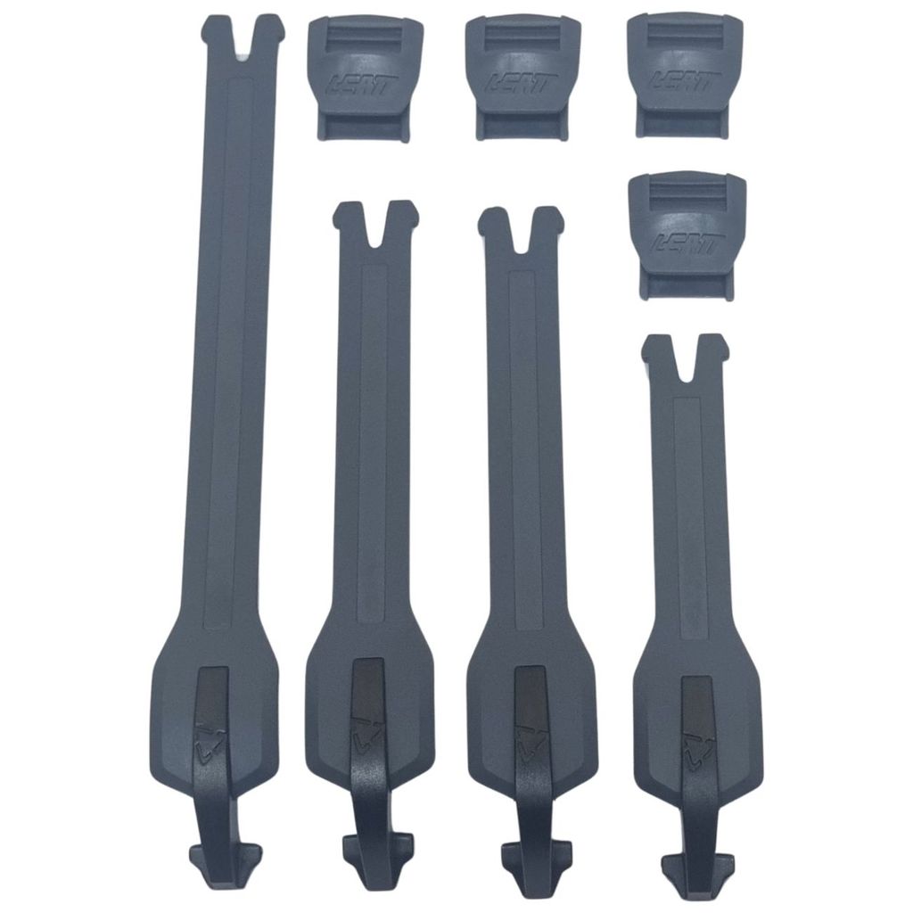 Tira Fecho Bota Motocross Leatt 4.5 Grafite kit 4 peças