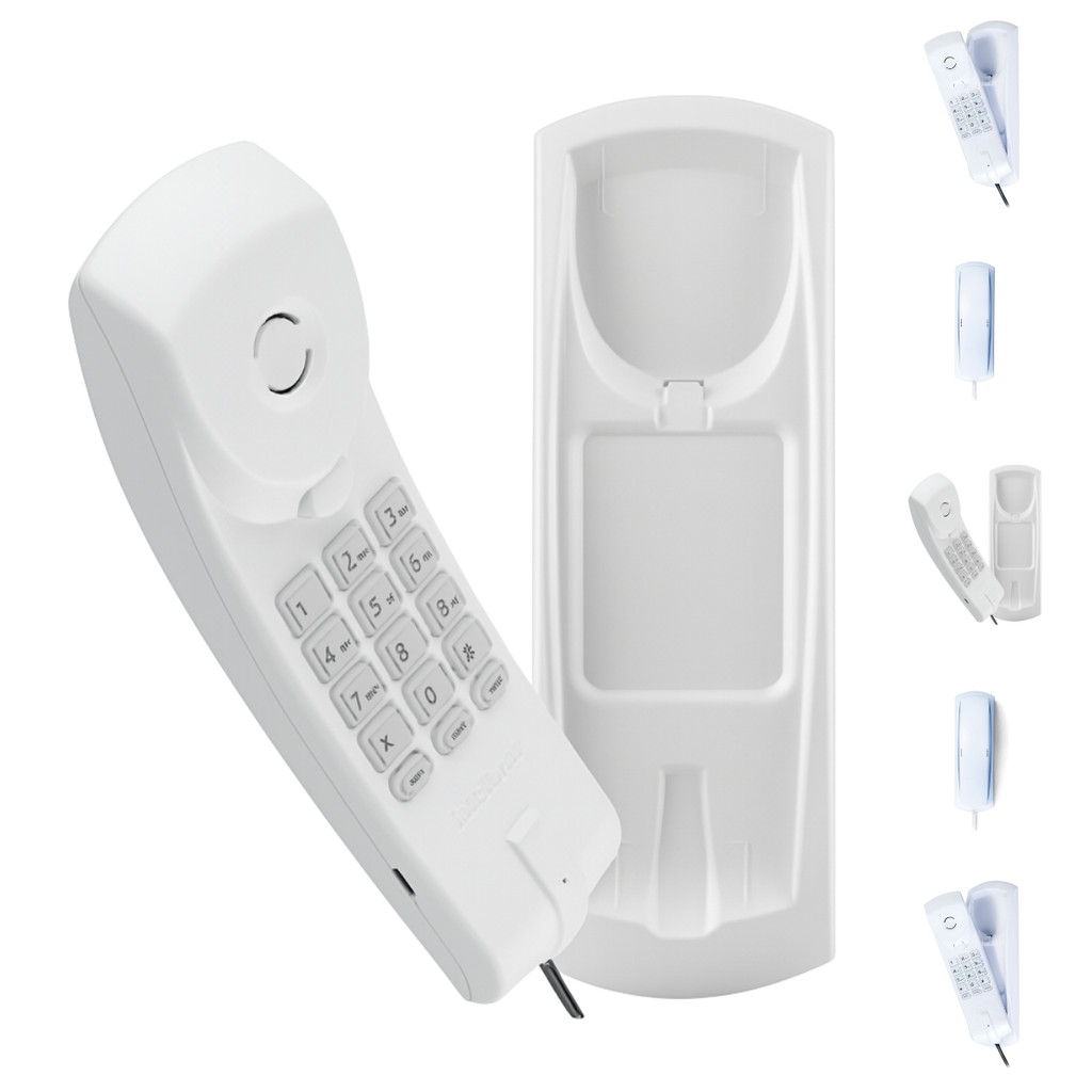 Aparelho de Telefone Fixo Gongola com Fio Intelbras TC 20 mesa parede resistente prático escritório