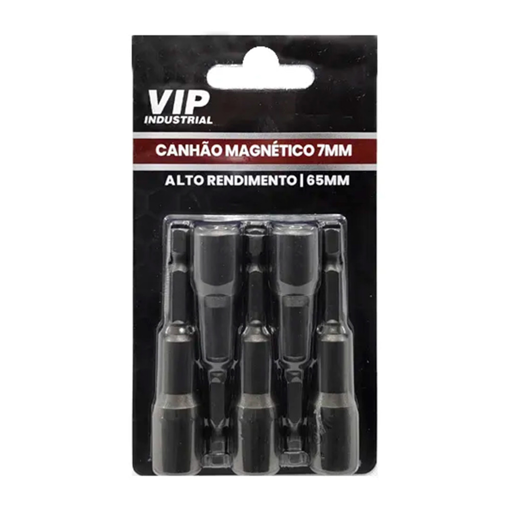 Jogo com 5 Bits Sextavado Canhão Longo Magnético 7mm Encaixe 14" VIP em Oferta na Shopee