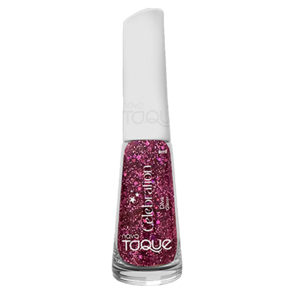 Esmalte Novo Toque Celebration Glitter Cor Diva 8ml