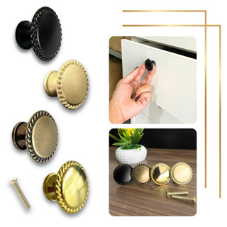 6 Puxador Ponto em Metal de Alta Qualidade Dourado Fosco Ideal p/ Gavetas/Armários e Portas em Oferta na Shopee