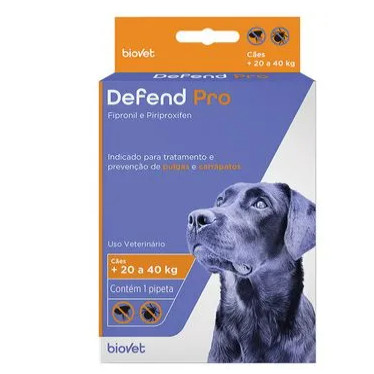 ANTIPULGAS DEFEND PRO CAES 21 A 40kg BIOVET - 2,68ml