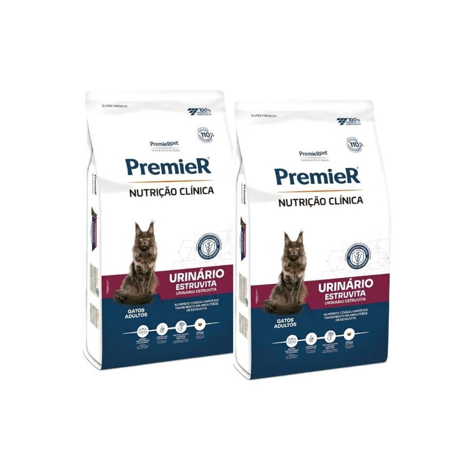 Kit 2 Ração PremieR Nutrição Clínica Urinário Gatos 1,5Kg